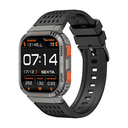 Mipo S43 Geo Akıllı Saat Titanyum Gri