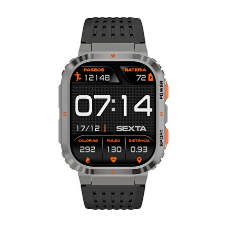 Mipo S43 Geo Akıllı Saat Titanyum Gri