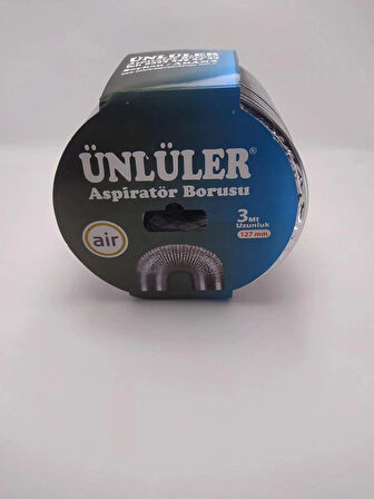 ÜNLÜLER ALÜMİNYUM ASPİRATÖR BORUSU DAVLUMBAZ HAVALANDIRMA BORUSU 127 MM X 3 METRE