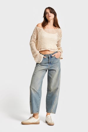 Kadın T.Kot Rengi Venüs  2s5-65 Carrot Fit Rahat Kesim %100 Koton  Denim Jean