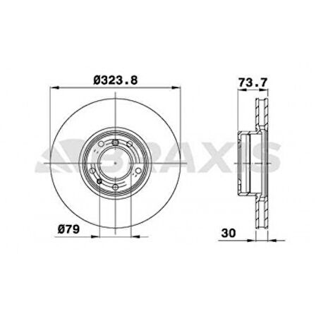 Bmw Fren Diski On Bmw E39 00>04 - Braxıs Ad0344