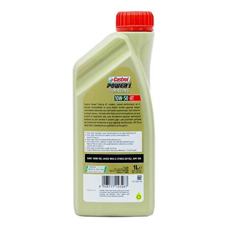 Castrol Power 1 Racing 10W-50 4T 1 Lt Motosiklet Yağı