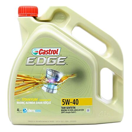 Castrol Edge Titanium 5W-40 4 Lt Tam Sentetik Motor Yağı
