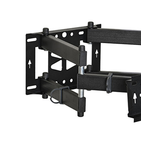 Vontech 39-65 İnç Kilitli Hareketli Lcd Led Tv Duvar Askı Aparatı 99-160 Ekran Arası Tüm Modellere Uyumlu 40 Kg Taşır