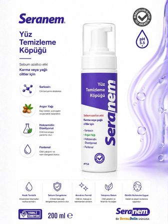 Seranem Yüz Temizleme Köpüğü 200 ml