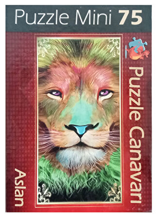 Aslan Temalı 75 Parça Mini Puzzle  Minyatür Puzzle Serisi