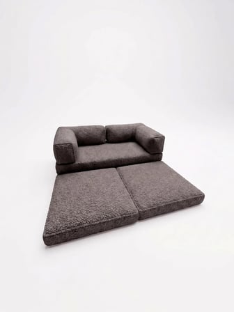 Elzera Köşeli Sünger Koltuk Yatak Olabilen Kanepe Çok Amaçlı Çift Kişilik Aktivite Koltuğu 100x200cm