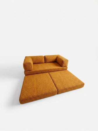 Elzera Köşeli Sünger Koltuk Yatak Olabilen Kanepe Çok Amaçlı Çift Kişilik Aktivite Koltuğu 100x200cm