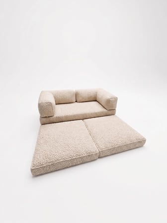 Elzera Köşeli Sünger Koltuk Yatak Olabilen Kanepe Çok Amaçlı Çift Kişilik Aktivite Koltuğu 100x200cm