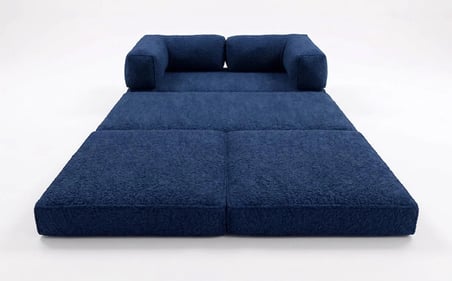 Elzera Köşeli Sünger Koltuk Yatak Olabilen Kanepe Çok Amaçlı Çift Kişilik Aktivite Koltuğu 100x200cm