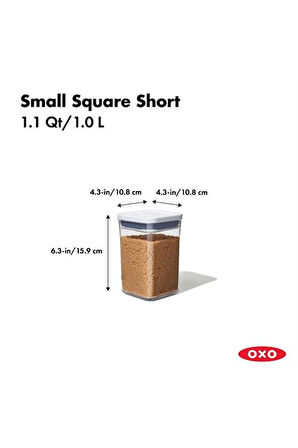 OXO POP CONTAINER KUCUK 1 LT KISA KARE 11234000