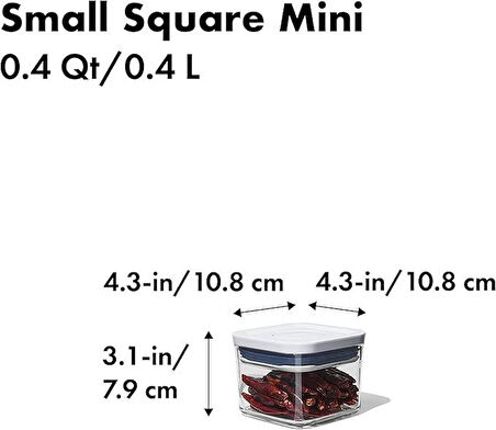 OXO POP SAKLAMA KABI KARE MINI 0.4 LT 11236700