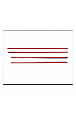 Renault Clio 2 Hb Krom Cam Çıtası 4 Prç. 1998-2005 Arası P. Çelik