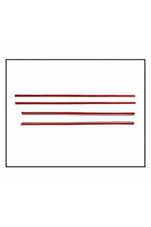 Renault Clio 2 Symbol Krom Cam Çıtası 4 Prç. 1998-2005 P. Çelik