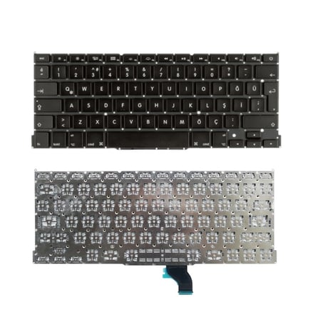 Apple MacBook Pro 13 A1502 (2013-14-15) Laptop Klavyesi Siyah TR (Büyük Enter)