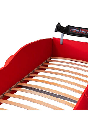 Arabalı Yatak, Vento Cooper Full Ledli Rüzgarlıklı Arabalı Yatak - Kırmızı