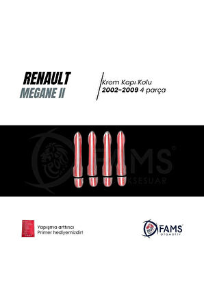 Renault Megane 2 Krom Kapı Kolu 4 Kapı 2002-2009 P. Çelik (AKSESUAR)