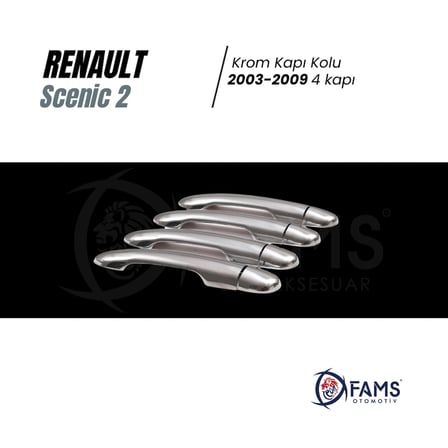 Renault Scenic 2 Krom Kapı Kolu 4 Kapı 2003-2009 P. Çelik