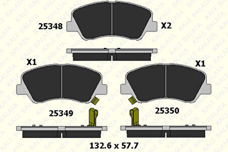 Hyundaı On Fren Balatası Hyundaı Accent Blue 2011> / Kia Rio 2011> - Kale B 25348 175 05 Ans