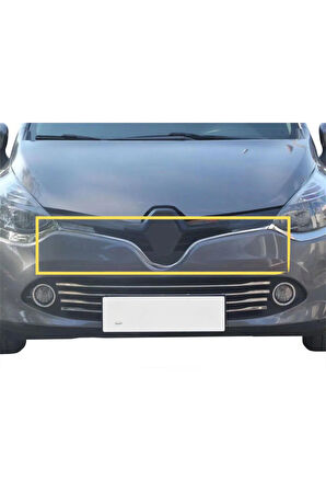 Renault Clio 4 Krom Ön Panjur Çıtası Uyumlu U Formlu 2 Parça 2012-2019 Arası P.çelik