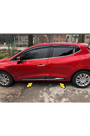 Renault Clio 4 Uyumlu Hb Krom Yan Kapı Çıtası 4 Kapı 2012-2019 Arası P. Çelik uyumlu