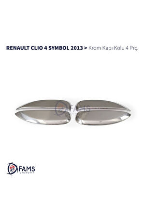Renault Clio 4 Symbol Uyumlu Krom Kapı Kolu 4 Kapı 2012-2019 Ve Üzeri Paslanmaz Çelik