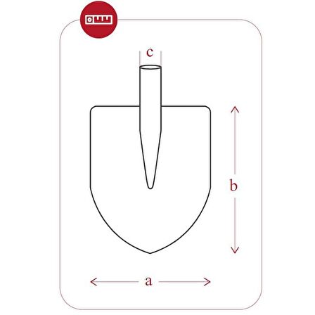 Yaparlar 3190 Çeltik Küreği Sivri Baskılı 220x325mm - Sapsız