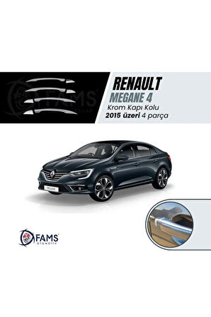 Renault Megane 4 Krom Kapı Kolu 4 Kapı 2015 Üzeri Paslanmaz Çelik
