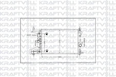 Opel Motor Su Radyatoru A.t Astra J 10>19 A16xer - B16xer Cruze (j300) Cruze (j305) F16d 580x398x16 - Kraftvoll 08040146