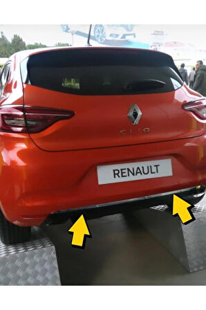 Renault Clio 5 Hb Krom Tampon Alt Çıtası 2019 Ve Sonrası P.çelik