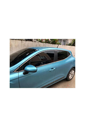 Renault Clio 5 Krom Cam Çerçevesi 12 Parça 2020 Ve Üzeri Paslanmaz Çelik