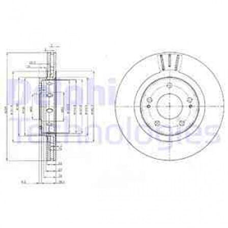 Mitsubıshı On Fren Aynası Havalı Mitsubıshı Lancer 08-> Outlander 07-13 P4007 07-> C-Crosser 07-> (294×5) - Delphi Bg4038c