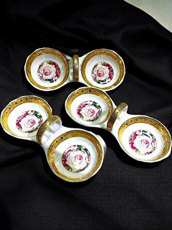 Royking Bölmeli Dekoratif Lokumluk Pembe Gül CKR 028
