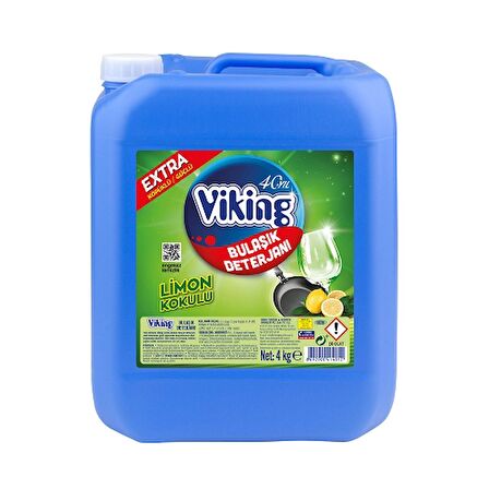 Viking Sıvı Bulaşık Deterjanı 4 Kg. Klasik (4'lü)