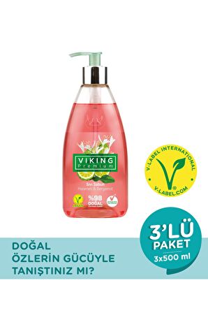 Premium Sıvı Sabun Hanımeli&Bergamot 500 ml 3 Adet