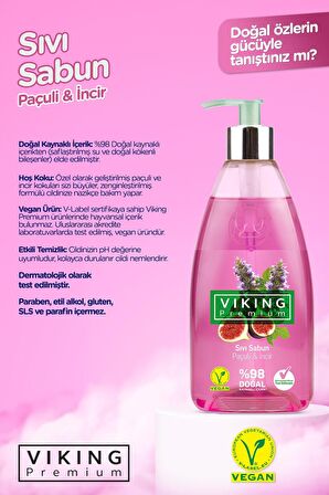 Premium Sıvı Sabun Paçuli & İncir 500 ml 2 Adet