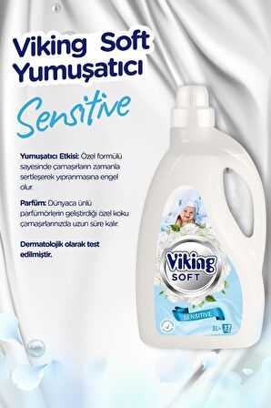 Viking Çamaşır Yumuşatıcısı Sensitive 3 Litre 3 Adet