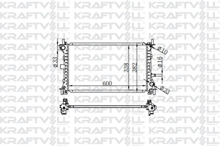 Ford Motor Su Radyatoru Focus 1,6 16v / 2,0 16v (98 04) (600*338*26) Brazıng (mt) - Kraftvoll 08040040