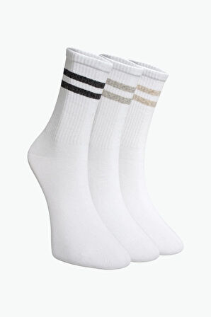 Erkek Beyaz Organik Pamuk Tenis Çorabı – Günlük ve Spor Kullanıma Uygun