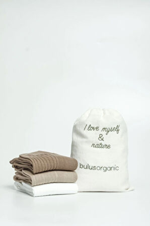 3'lü Bej, Beyaz, Vizon %100 Pamuk Penye Çorap (EKSTRA TER EMİCİ)