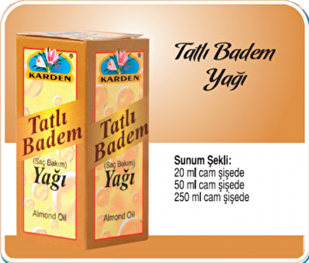 Karden Tatlı Badem Yağı 50 ml