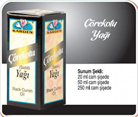 Karden ÇörekOtu Çörek otu Yağı 50 ml