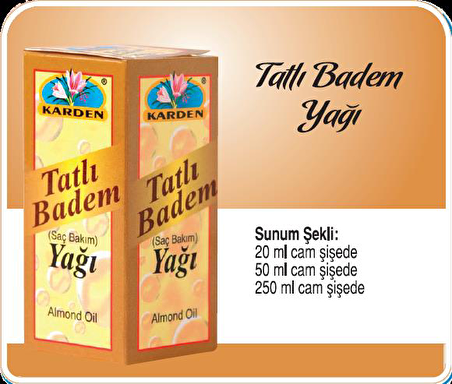 Karden Tatlı Badem Yağı 20 ml