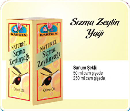 Karden Sızma Zeytin Yağı 50 ml