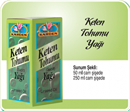 Karden Keten Tohumu Yağı 50 ml