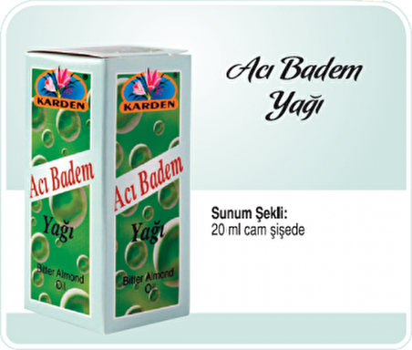 Karden Acı Badem Yağı 20 ml