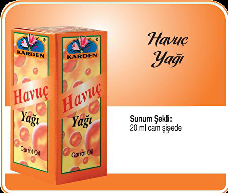 Karden Havuç Yağı 20 ml