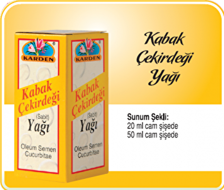Karden Kabak Çekirdeği Yağı 50 ml
