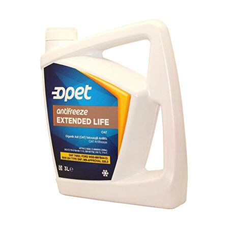 Opet Antifriz Extended Life 3 Lt Dört Mevsim Turuncu Antifiriz