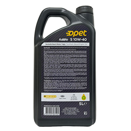 FULLLİFE S 10W-40 5 L